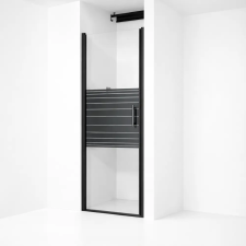 WaterFun Madeira || Black Pattern 80 nyíló zuhanyajtó, 190cm, 6mm, NANO fürdőkellék