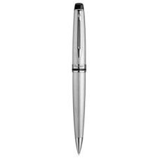 Waterman Golyóstoll, 0,7 mm, csiszolt fém tolltest, ezüst klip, WATERMAN  Expert III , kék toll