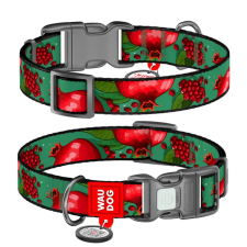  WAUDOG textil kutya nyakörv Gránátalma nyakörv, póráz, hám kutyáknak