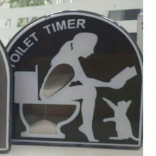 WC időmérő homokóra ajándéktárgy