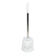  WC kefe + tartó - pillangós - 49 x 13 x 13 cm - fehér takarító és háztartási eszköz