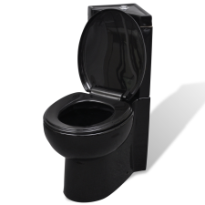  WC Kerámia Fürdőszoba Vécé Fekete fürdőkellék