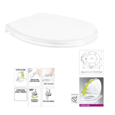  WC-ülőke polipropilénből — soft-close (lassú záródás), click-clack TO-75465 takarító és háztartási eszköz