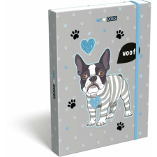 We Love Dogs Woof füzetbox A/5, kutyás füzetbox