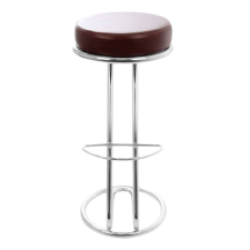 Webba Bárszék, krómozott acél + sötétbarna műbőr, 96 cm bútor