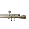 Webba Dupla függönykarnis antik réz, fém 19 mm / 240 cm + kiegészítők YF068240D-AB