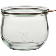 WECK 500 ml befőttes üveg, tulipán alakú, fedővel, tömítéssel, Weck konyhai eszköz