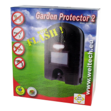 Weitech Ultrahangos kutya-,macska-,nyest-,vad- riasztó, villanófényes max. 200m2 elektromos állatriasztó