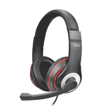 WELL Audio Extra Bass (HEADSET-S02BK-WL) fülhallgató, fejhallgató