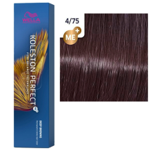 Wella Koleston Perfect ME+ Hajfesték 60ml 4/75 - Mahagóni Barna Világosbarna hajfesték, színező
