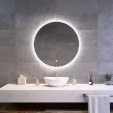 Welland Alpha LED tükör - fényerő + színhőfok állítás - Ø 80 cm fürdőszoba bútor