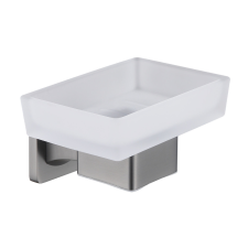 Welland Exclusive-Line fali szappantartó - gunmetal / tejüveg (39905-BGM) fürdőszoba kiegészítő