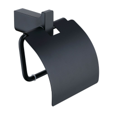 Welland Fekete WC papír tartó fedőlappal | Welland Emerald 94607-B fürdőszoba kiegészítő