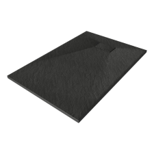 Welland kőhatású zuhanytálca szifonnal 80 x 100 cm - fekete (GT-10080SS) kád, zuhanykabin