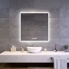 Welland Luxury-Line Sidlux LED tükör - fényerő + színhőfok állítás + páramentesítő + óra - 80 x 80 cm