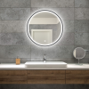 Welland Luxury-Line Vetro LED tükör - fényerő + színhőfok állítás + páramentesítő + óra - Ø 60 cm