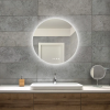 Welland Type-1 LED tükör - fényerő + színhőfok állítás + páramentesítő + óra - Ø 60 cm