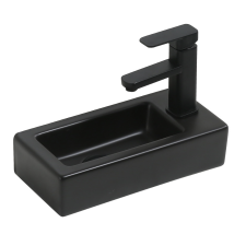 Welland Y9272 fali mosdókagyló - 37 x 18 cm (fekete) szaniter