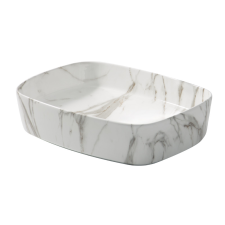 Welland Y9673P pultra építhető mosdókagyló - 49 x 37 cm - márvány mintás szaniter