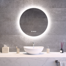 Welland Zoey LED tükör - fényerő + színhőfok állítás + óra - Ø 60 cm fürdőszoba bútor