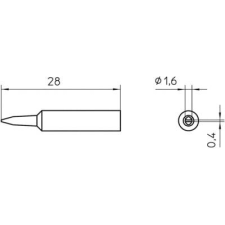 Weller Pákahegy WXP 65-höz, véső, 1,6 mm, Weller XNT A (T0054485199) forrasztási tartozék