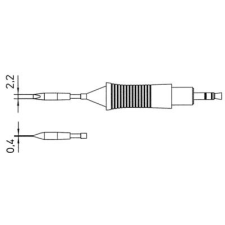 Weller RT8 WMRP mikro pákához hosszú, keskeny, kétoldalt csapott, véső formájú pákahegy, forrasztóhegy 2.2 mm (T0054460899) forrasztási tartozék
