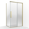 Wellis Clara 120x90 szögletes tolóajtós zuhanykabin Easy Clean bevonattal, brushed gold