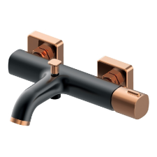  Wellis Meliora kád csaptelep - rose gold/matt fekete csaptelep