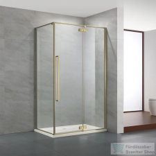 Wellis Mika 120x90 szögletes nyílóajtós zuhanykabin Easy Clean bevonattal, brushed gold WC00571 kád, zuhanykabin