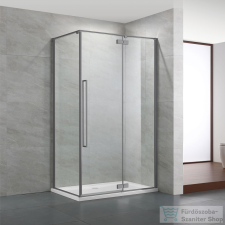 Wellis Mika 120x90 szögletes nyílóajtós zuhanykabin Easy Clean bevonattal, gunmetal grey kád, zuhanykabin