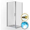 Wellis Quadrum 90 nyílóajtós szögletes zuhanykabin- Easy Clean bevonattal