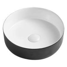 Wellis Rose matt fekete-fehér pultra építhető porcelán mosdó szaniter