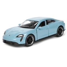  Welly fém modell 1:34 Porsche Taycan, kék, 12 cm makett