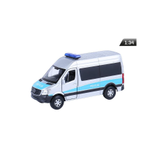 Welly Makett autó, 1:34, PRL Mercedes-Benz Sprinter rendőrségi, ezüst rc autó