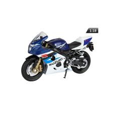 Welly Makett motorkerékpár, 1:18, Suzuki GSX-R750, sötétkék és fehér rc autó