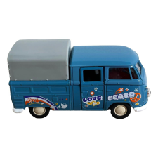  Welly Volkswagen T1 duplakabinos Pick Up modellautó, méretarány 1:34, kék makett
