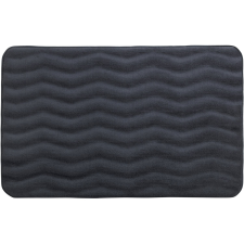 Wenko fürdőszobaszőnyeg memóriahabos Waves 50 cm x 80 cm sötétszürke lakástextília