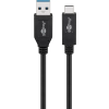 Wentronic 41073 USB kábel 0,5 M USB 3.2 Gen 2 (3.1 Gen 2) USB A USB C Fekete