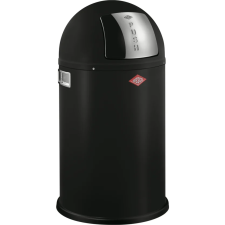 Wesco Pushboy 50 literes nyomófedeles fém szemetes - Matt fekete (112795) szemetes