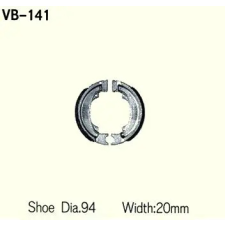 Wesrah VB-141 fékpofa Wesrah  Futómű és fék alkatrészek Fékpofák (dobfék) egyéb motorkerékpár alkatrész