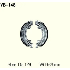 Wesrah VB-148 fékpofa Wesrah  Futómű és fék alkatrészek Fékpofák (dobfék) egyéb motorkerékpár alkatrész