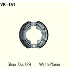 Wesrah VB-151 fékpofa Wesrah Futómű és fék alkatrészek Fékpofák (dobfék) egyéb motorkerékpár alkatrész