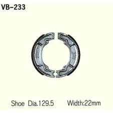 Wesrah VB-233 fékpofa Wesrah Futómű és fék alkatrészek Fékpofák (dobfék) egyéb motorkerékpár alkatrész