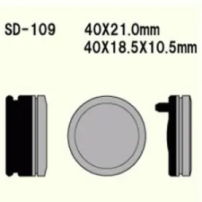 Wesrah VD-109 fékbetét Wesrah  Futómű és fék alkatrészek Fékbetétek (tárcsafék) egyéb motorkerékpár alkatrész