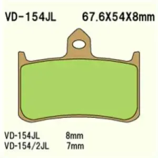 Wesrah VD-154RJL fékbetét Wesrah Futómű és fék alkatrészek Fékbetétek (tárcsafék) egyéb motorkerékpár alkatrész