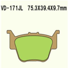 Wesrah VD-171JL fékbetét Wesrah Futómű és fék alkatrész Fékbetét (tárcsafék) egyéb motorkerékpár alkatrész