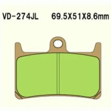 Wesrah VD-274RJLXX Fékbetét Wesrah  Futómű és fék alkatrészek Fékbetétek (tárcsafék) egyéb motorkerékpár alkatrész
