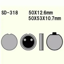 Wesrah VD-318 fékbetét Wesrah Futómű és fék alkatrészek Fékbetétek (tárcsafék) egyéb motorkerékpár alkatrész