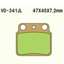 Wesrah VD-341SRJL fékbetét Wesrah Futómű és fék alkatrészek Fékbetétek (tárcsafék) egyéb motorkerékpár alkatrész