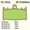 Wesrah VD-344/2JL (FA158HH 715CM55) első fékbetét Wesrah Kategorizálatlan termékek